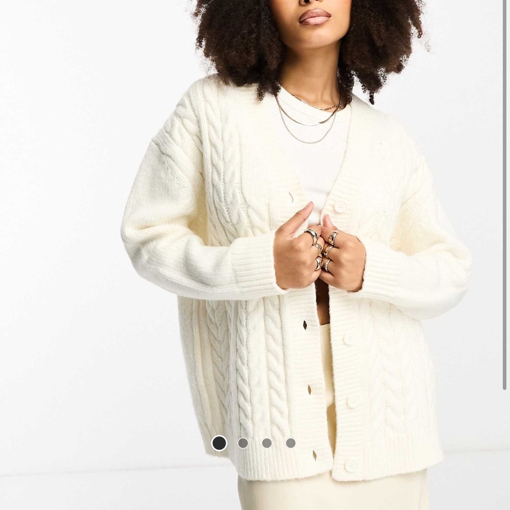 Cream Cable Cardigan
